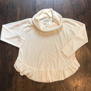 Anthropologie Maeve Cream Cowl Neck Sweater